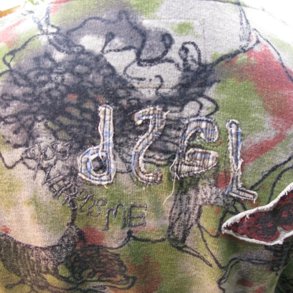 Desigual Abstract Floral Button Front Blazer Size Large - Picture 7 of 9